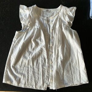 Madewell Cotton Button Front Top